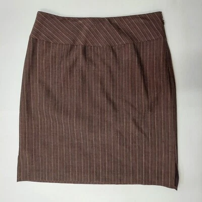 NUEVO CON ETIQUETAS Amanda Smith Mujer Talla 8 Rayas Recta Falda Lápiz Oficina Negocios Trabajo Foto 1 de 4