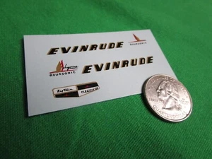 1955 K&O Evinrude Big Twin 25 Toy Outboard Model Boat Motor Reproduction Decals - Picture 1 of 4