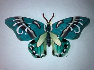HOME GARDEN POOL YARD - BUTTERFLY WALL DECOR 71275 BLUE /MULTI 7" X 4" NEW - Picture 1 of 1