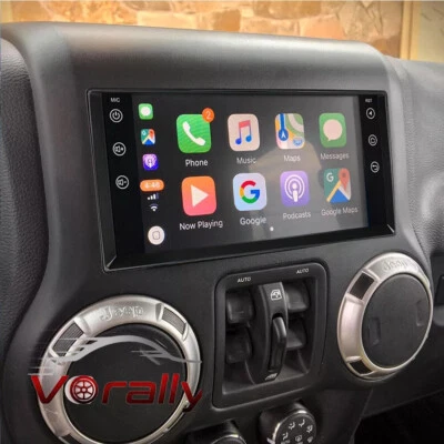 Radio estéreo 7" Android 13 Carplay para Jeep Wrangler JK 2007-2017 GPS con cámara Foto 1 de 4