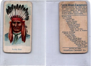 E49 Amerikanisches Karamell, Wilder Westen, 1920er, Felsbär, Indianer (B49) - Bild 1 von 1