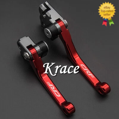 For Honda CRF250R CRF450R CRF250X CRF450X CNC Pivot Dirt Brake Clutch Lever Logo - Image 1 of 4