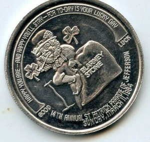 Mardi Gras Doubloon Jefferson Parish 1984 aluminio - Imagen 1 de 2