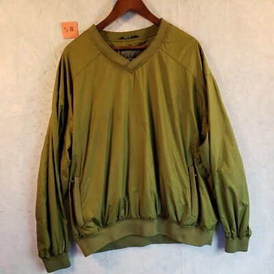 Cabelas Men’s Olive Green V-Neck Softshell Pullover Windbreaker Outdoors XXL - Image 1 of 4