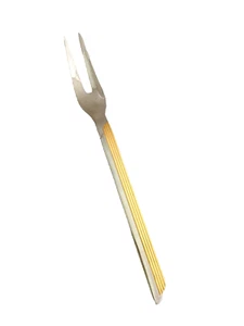 WMF Cromargan STRATOS GOLD Accent Glossy Stainless Japan Flatware Serving FORK - Picture 1 of 7