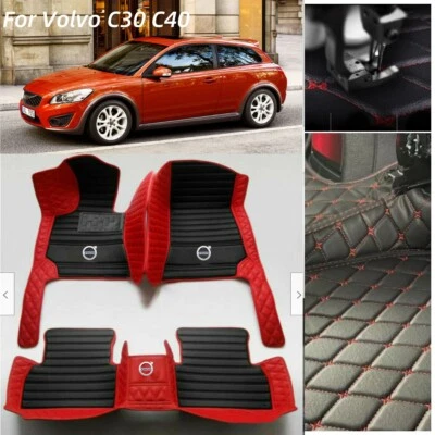 Alfombrillas coche aptas para Volvo C30 C40 alfombras auto todo tipo de clima alfombras delanteras traseras Foto 1 de 4