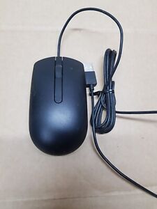 Dell MS116T USB Wired 3 Button Optical Scroll Wheel Mouse - Black