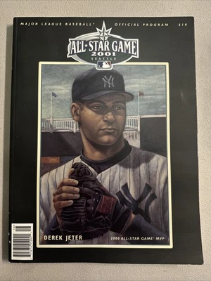 MLB All-Star Game 2001 Official Program Derek Jeter NEAR MINT - Image 1 of 2