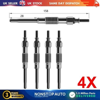 4X Glow Plugs For MERCEDES /8 123 G-Class Heckflosse Ponton T1 A0001599101 - Image 1 of 4
