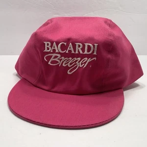 Vintage Bacardi Breezer Promotional Hat Cap  Pink Rum Flat Bill One Size VTG - Picture 1 of 8