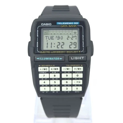 NOS CASIO DBC-63B-1 NEOBRITE DATA BANK CALCULATOR VINTAGE DIGITAL WATCH 1995 - image 1 of 4