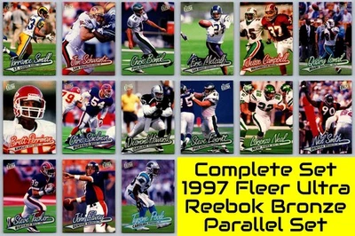 1997 Ultra Football Reebok Parallel Bronze Complete Set NM - See Description - Image 1 of 4