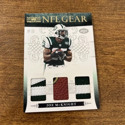 2010 Playoff National Treasures NFL Gear Trios Prime /49 Joe McKnight Rookie RC - Image 1 of 4