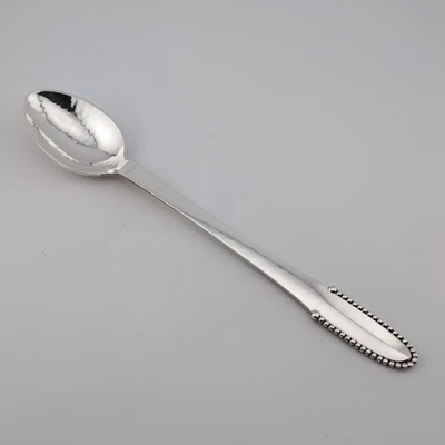 Cuchara de té helada Georg Jensen con cuentas de plata de ley - 7 1/8" - sin monograma Foto 1 de 3