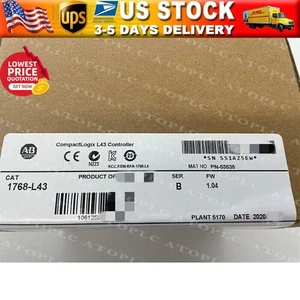 NEW Sealed 1768-L43 Allen Bradley CompactLogix L43 Controller Ser C FW 1.05 US - Picture 1 of 2