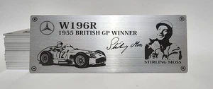 1/8 Mercedes Benz W196R #12 Stirling Moss Metal Name Plate Plaque for Agora Ixo - Picture 1 of 2