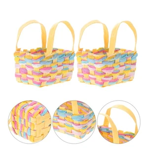  4 piezas mini cesta de almacenamiento tejida cestas decorativas tejidas a mano para manualidades - Imagen 1 de 17