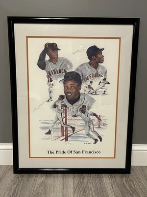 "Pride of San Francisco" Lithograph Signed-Willie Mays, Barry Bonds, Bobby Bonds - Image 1 of 3