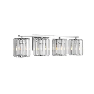 JONATHAN Y JYL3555A Coco Prism Vintage 29.75" 4-Light Metal/Glass Classic Gla... - Picture 1 of 6