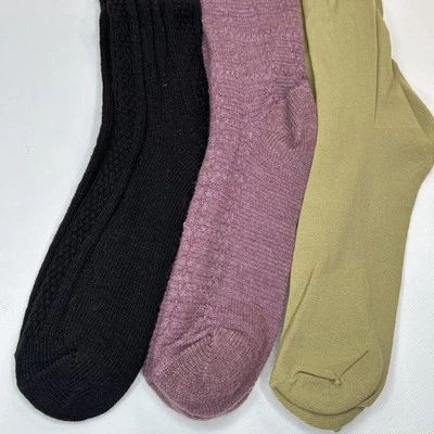 VTG Dress Socks 8.5-11 Lot 3 Pairs Creslan Blend 80s 90s USA Made Multicolor - Image 1 of 4