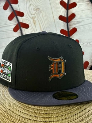 Detroit Tigers Stained Glass Hat Club 59FIFTY 7 3/8 Gray UV RARE🔥 MLB Fitted - Image 1 of 4