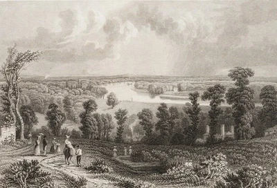 Nach TOMBLESON (*1795), Landschaft bei Richmond Hill, Sst. Romantik Landschaft - Bild 1 von 4