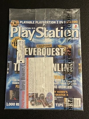 PLAYSTATION MAGAZINE US July 2002 Issue 58 Everquest PS2 Online Demo Disc SEALED - Image 1 of 4
