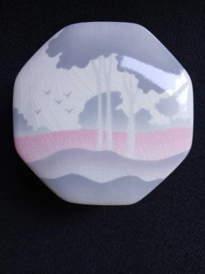 VINTAGE SADLER "RHAPSODY" CERAMIC LIDDED TRINKET BOX  1980S - Image 1 of 4