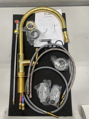 ROHL MB7930LMULB-2 Grifo de cocina extraíble de gracelina con caño en C de latón sin lacar Foto 1 de 4