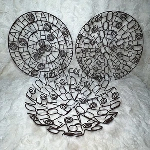 FAITH HOPE & LOVE Wire Art Bowls. Hand made in India. Bronze Toned Decor Display - Picture 1 of 12