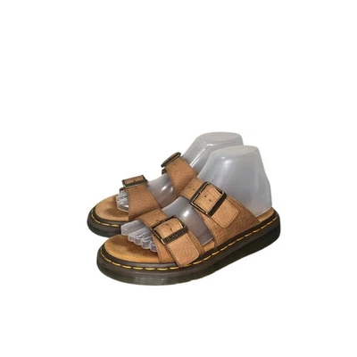 Sandalias Dr. Martens Josef para mujer 6 cuero marrón doble hebilla deslizable cómodas Foto 1 de 4