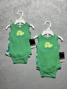 Neu mit Etikett Okie Dokie 3 Monate Jungen passende Schildkröte Sommer Shorts Sets für Zwillinge - Bild 1 von 6