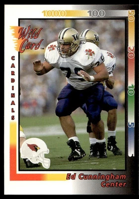 1992 Wild Card Ed Cunningham Rookie Phoenix Cardinals #67 - Image 1 of 2