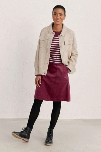 Seasalt BNWT Mays Rock Skirt Cord UK 20 Organic Cotton Stretch Waist RRP £57.95 - Image 1 of 4