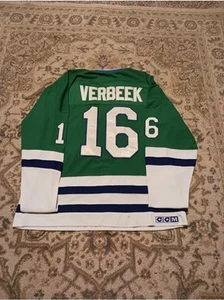 PRO-52 PAT VERBEEK HARTFORD WHALERS 1993 CUP PATCH CCM/MASKA JERSEY - Picture 1 of 6