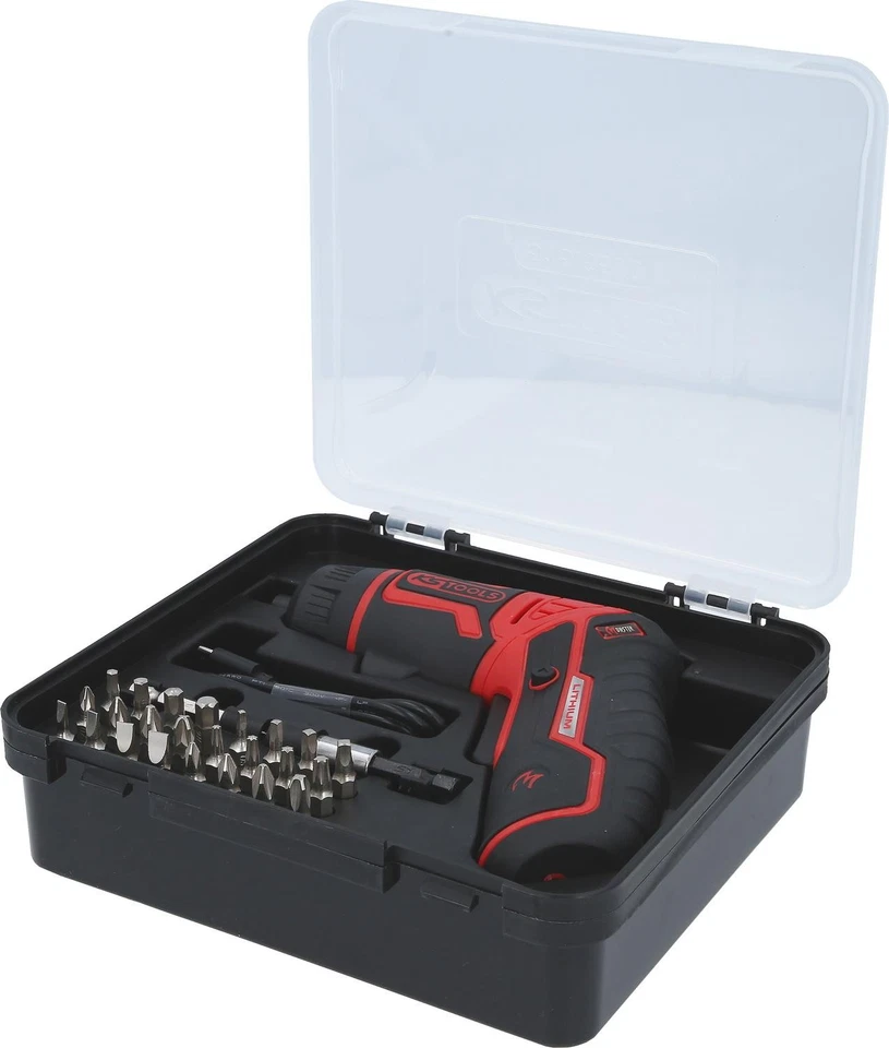 KS TOOLS eMONSTER 1/4" Juego de Destornilladores a Batería, 27 Piezas