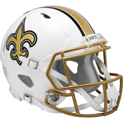 Casco de fútbol americano auténtico tamaño completo New Orleans Saints NFL Riddell VELOCIDAD Foto 1 de 3
