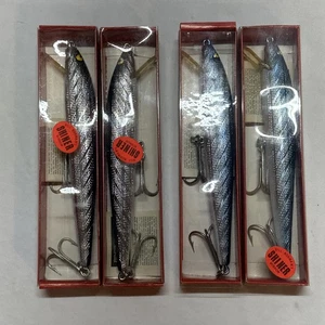 Lote de señuelos de pesca Bill Norman vintage Shiner 4001 plata 4011 caballa 7” 1 oz. - Imagen 1 de 5