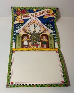 Postal de Navidad Mary Engelbreit 2001 de colección plegable papelería tiempo para Sharin - Imagen 1 de 4