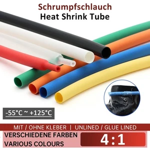 Heat Shrink Tube 4mm - 40mm 4:1 Adhesive Glue Lined Heatshrink Tubing Sleeve - Picture 1 of 11