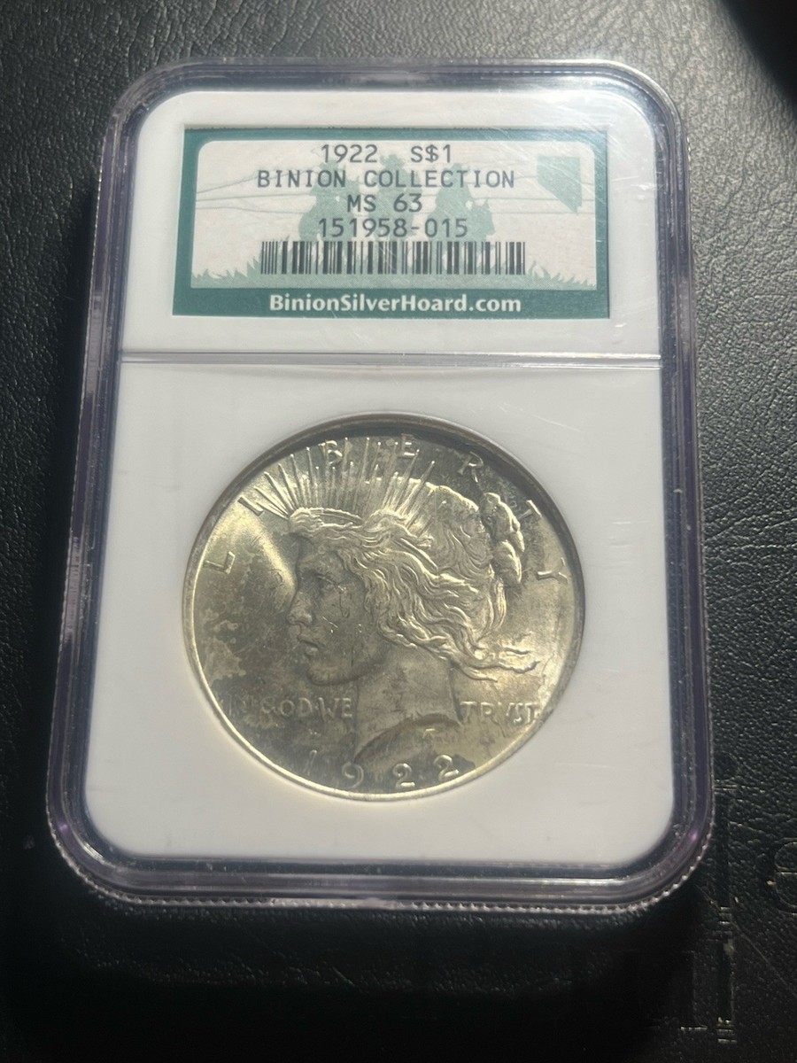 MS 63 Graded 1922 Year Peace Dollars (1921-1935) for sale | eBay