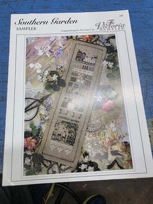 Victoria Sampler Southern Garden Cross Stitch Card  Pattern - Image 1 of 2