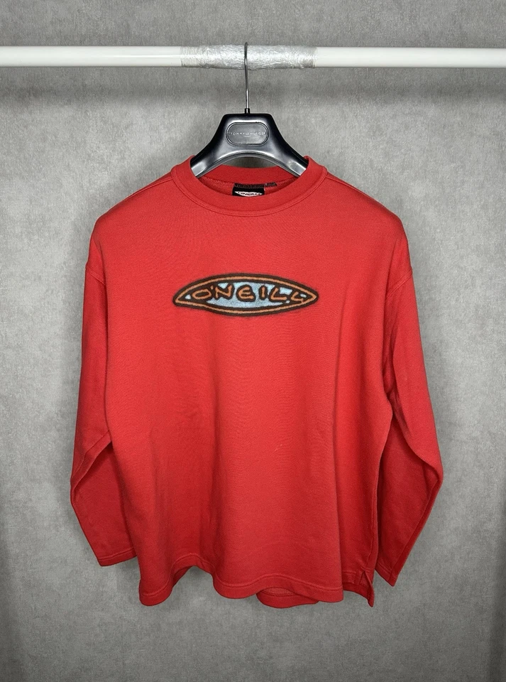Sudadera de Colección Rara Oneill Y2K Cuello Redondo Logo Grande Para Hombre Talla M De Colección Años 90 Foto 1 de 4