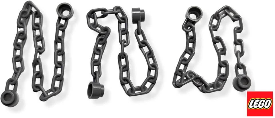 ☀️NUEVAS cadenas Lego gris azulado oscuro x3 21 eslabones (16-17L) Foto 1 de 2