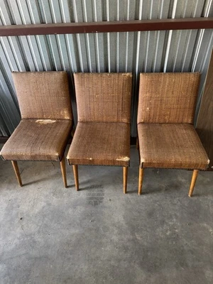 3 sillas de comedor modernas de mediados de siglo Robsjohn Gibbings Widdicomb Foto 1 de 4