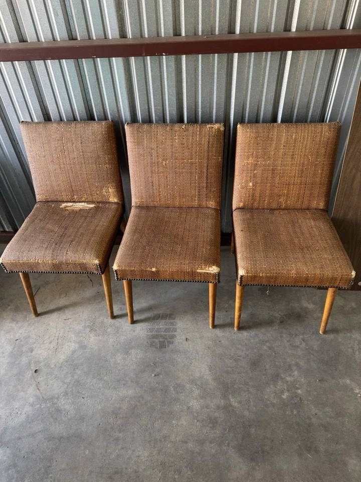 3 sillas de comedor modernas de mediados de siglo Robsjohn Gibbings Widdicomb Foto 1 de 4