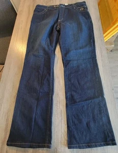 Harley Davidson Damen Jeans. Dunkelblau Größe 16 Bootcut verziert - Bild 1 von 5