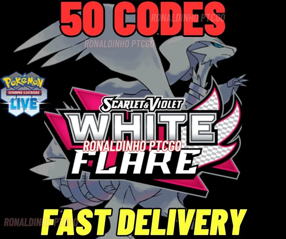 50x White Flare Codes Booster Pokémon TCG LIVE - PTCGL - SCHNELL VERSENDET - Bild 1 von 1