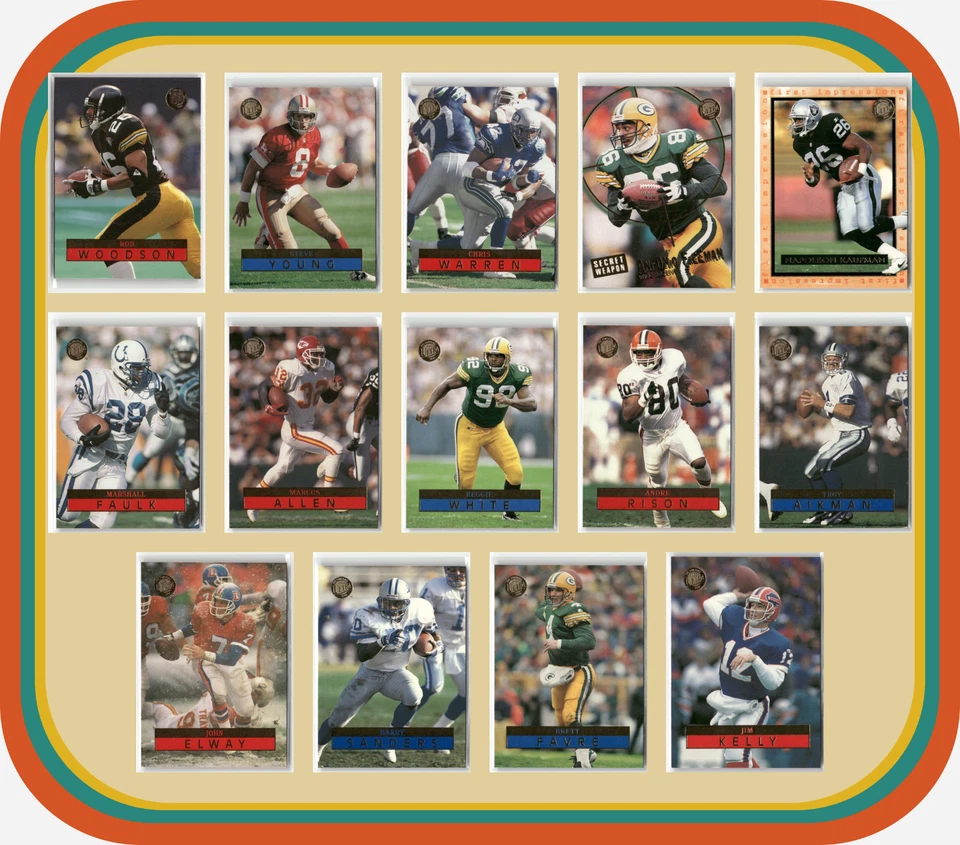 1996 Fleer Ultra Football Complete 200-Card Base Set - Aikman, Favre, Marino - Image 1 of 4
