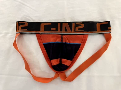 C-IN2 jock strap orange and dark blue small - Image 1 of 2